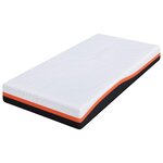 vidaXL Matelas Blanc et Gris 90 x 200 cm Mousse à mémoire de gel