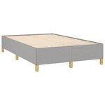 vidaXL Sommier à lattes de lit et matelas gris clair 120x190 cm tissu