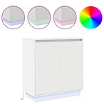 vidaXL Buffet avec étagère Blanc 71 x 34.5 x 75 cm Bois d'ingénierie