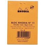 bloc orange n°11 7 4x10 5 80 feuilles agrafées 80g Q.5x5 RHODIA