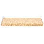 vidaXL Tapis d'escalier 10 pièces 65 x 21 x 4 cm Crème Bord rectangulaire
