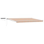 vidaXL Auvent rétractable électrique Bleu  Orange  Blanc 4 5 × 3 5 m