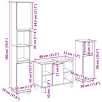 vidaXL Ensemble de meubles de salle de bain 3 Pièces chêne sonoma