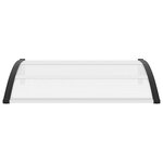 vidaXL Auvent de porte Noir et transparent 120x75 cm PC