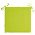 vidaXL Chaises de jardin empilables avec coussins lot de 4 Teck solide