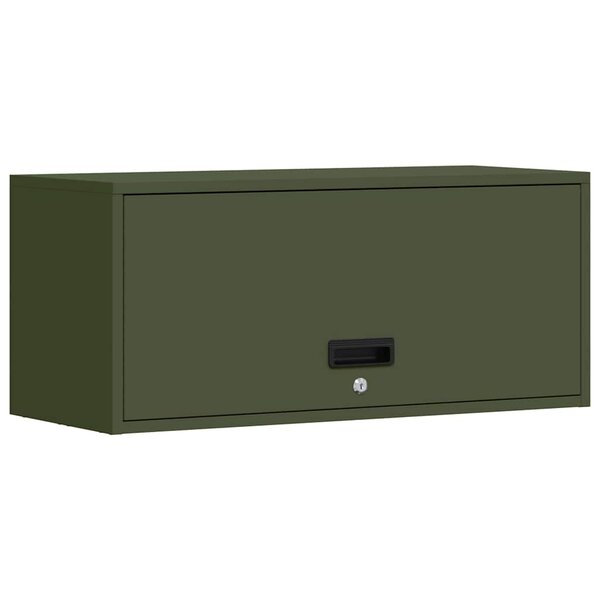 vidaXL Armoire murale pour garage Vert olive 80 x 33 x 35 cm