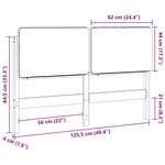 vidaXL Tête de lit capitonnée Marron et gris clair 120 cm Pin massif