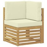 vidaXL Ensemble de canapés d'extérieur 6 pc Blanc et crème Polyester
