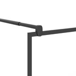vidaXL Paroi de douche 100x195 cm Verre ESG demi-dépoli Noir