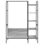 vidaXL Porte-vêtements avec étagères Gris Sonoma 120x44x160 cm Bois d'ingénierie
