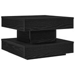 vidaXL Table basse rotative à 360 degrés noir 50x50x34 5 cm