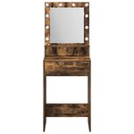 vidaXL Coiffeuse Chêne fumé 50 x 41 x 135 cm Bois d'ingénierie