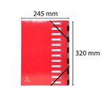 Trieur Harmonika 12 compartiments Iderama rouge EXACOMPTA