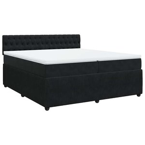 vidaXL Sommier à lattes de lit et matelas Noir 200x200 cm Velours