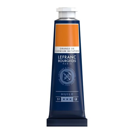 Peinture à l'huile en tube orange de cadmium 40ml - lefranc & bourgeois