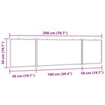 vidaXL Tableau blanc magnétique pliable 200x50x1 7 cm aluminium