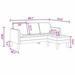 vidaXL Ensemble de 2 Canapés avec Coussins Tissu Bleu