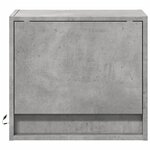 vidaXL Tables de chevet murales avec lumières LED 2 Pièces gris béton