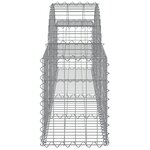 vidaXL Paniers à gabions arqués 6 Pièces 200x30x40/60 cm Fer galvanisé