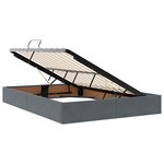 vidaXL Lit de Rangement avec matelas Gris foncé 140 x 190 cm Velours