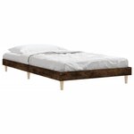 vidaXL Cadre de lit sans matelas chêne fumé 100x200 cm bois ingénierie