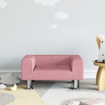 vidaXL Canapé pour enfants rose 50x40x26 5 cm velours