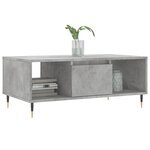 vidaXL Table basse Gris béton 90x50x36 5 cm Bois d'ingénierie