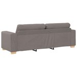 vidaXL Canapé Taupe 221 x 80 x 80 cm tissu