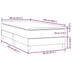 vidaXL Sommier à lattes de lit et matelas vert foncé 80x220 cm velours