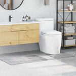 vidaXL Tapis de bain 2 Pièces Gris 50 x 50 cm Polypropylène