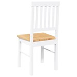 vidaXL Chaises à manger 2 Pièces blanc bois massif caoutchouc