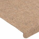 vidaXL Tapis d'escalier auto-adhésifs 30 Pièces beige 65x24 5x3 5 cm