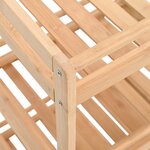 vidaXL Chariot de Cuisine avec Roues Naturel 46 x 38 x 76 cm Bambou