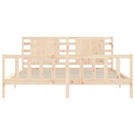 vidaXL Cadre de lit avec tête de lit 200x200 cm bois massif
