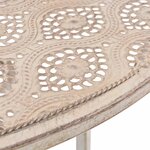 vidaXL Mobilier de bistro 3 Pièces Acier Blanc