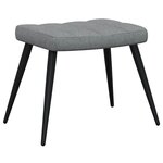 vidaXL Chaise de relaxation avec tabouret Gris clair Tissu