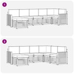 vidaXL Ensemble de canapé d'angle 7 Pièces Naturel et Anthracite