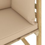 vidaXL Canapés d'angle de jardin 2Pièces et coussins Pin imprégné de vert