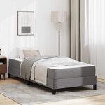 vidaXL Lit avec matelas Gris 90 x 200 cm Faux cuir