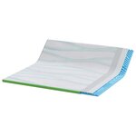vidaXL Coussins de Matelas Blanc et vert 200 x 200 cm