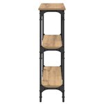 vidaXL Table console avec étagère chêne artisanal 75 x 22.5 x 75 cm