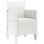 vidaXL Chaise de jardin 4 Pièces Blanc 53 x 49 x 85 cm Polypropylène