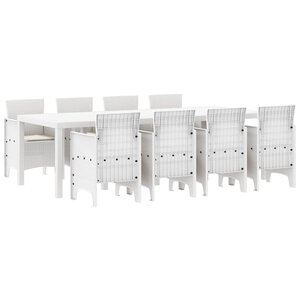 vidaXL Ensemble de salle à manger pour jardin 9 Pièces Gris clair