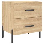 vidaXL Tables de chevet 2 Pièces chêne sonoma 40x35x47 5 cm