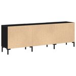 Meuble TV vidaXL Noir Chêne 150x30x50 cm Bois d'ingénierie