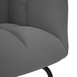 vidaXL Chaise à bascule Gris foncé Tissu