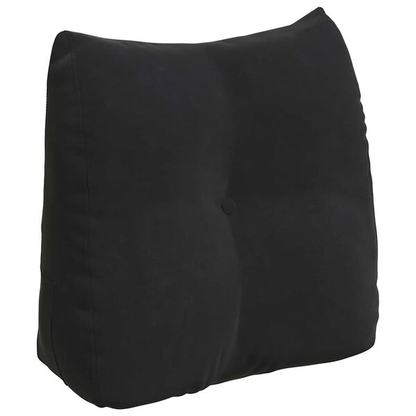 vidaXL Coussin de Dos Noir 45 x 24 x 50 cm Velours