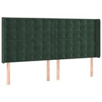 vidaXL Sommier à lattes de lit matelas et LED Vert foncé 160x200 cm