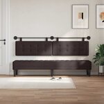 vidaXL Tête de lit suspendue Marron foncé Tissu