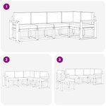 vidaXL Ensemble de canapés d'extérieur 5 Pièces Naturel et Anthracite